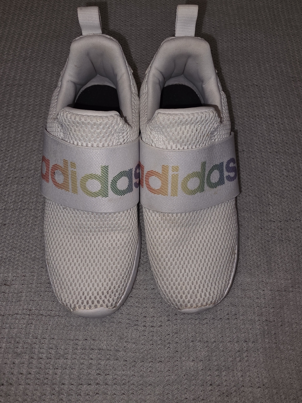 Adidas Lite Racer adapt 4.0 Kids Slip-On Sneakers with Rainbow Logo- 2.5 Y